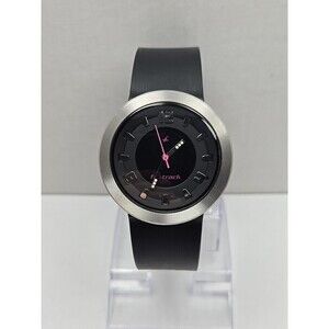Fastrack 9789PDA Womens Black Pink Quartz Silicone Watch 30m WR New Battery